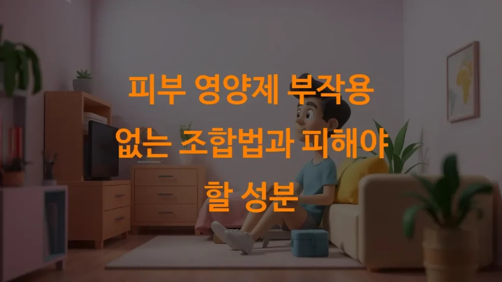 피부 영양제 부작용 없는 조합법과 피해야 할 성분